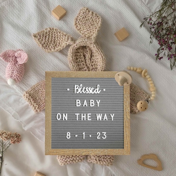 Flash Furniture 10x10 Weathered Wood Frame Letter Board-Gray Felt HGWA-FB10-WEATH-GG - main